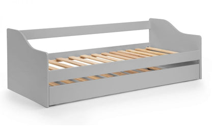 Julian Bowen Wood Bed Single 90cm 3ft Elba Day Bed - Dove Grey Bed Kings