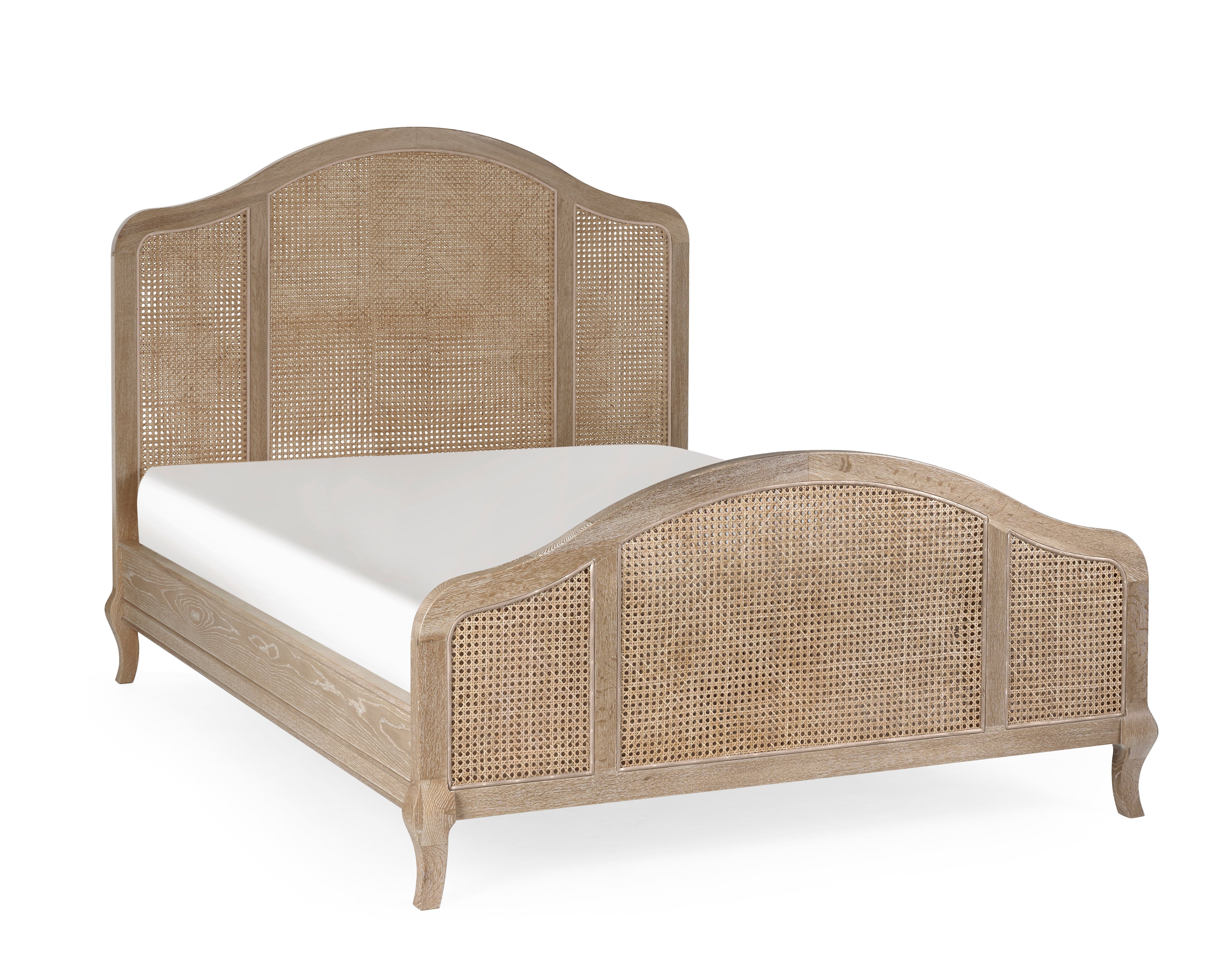 Julian Bowen Wooden Beds Fleur Rattan Bed - Light Oak Bed Kings