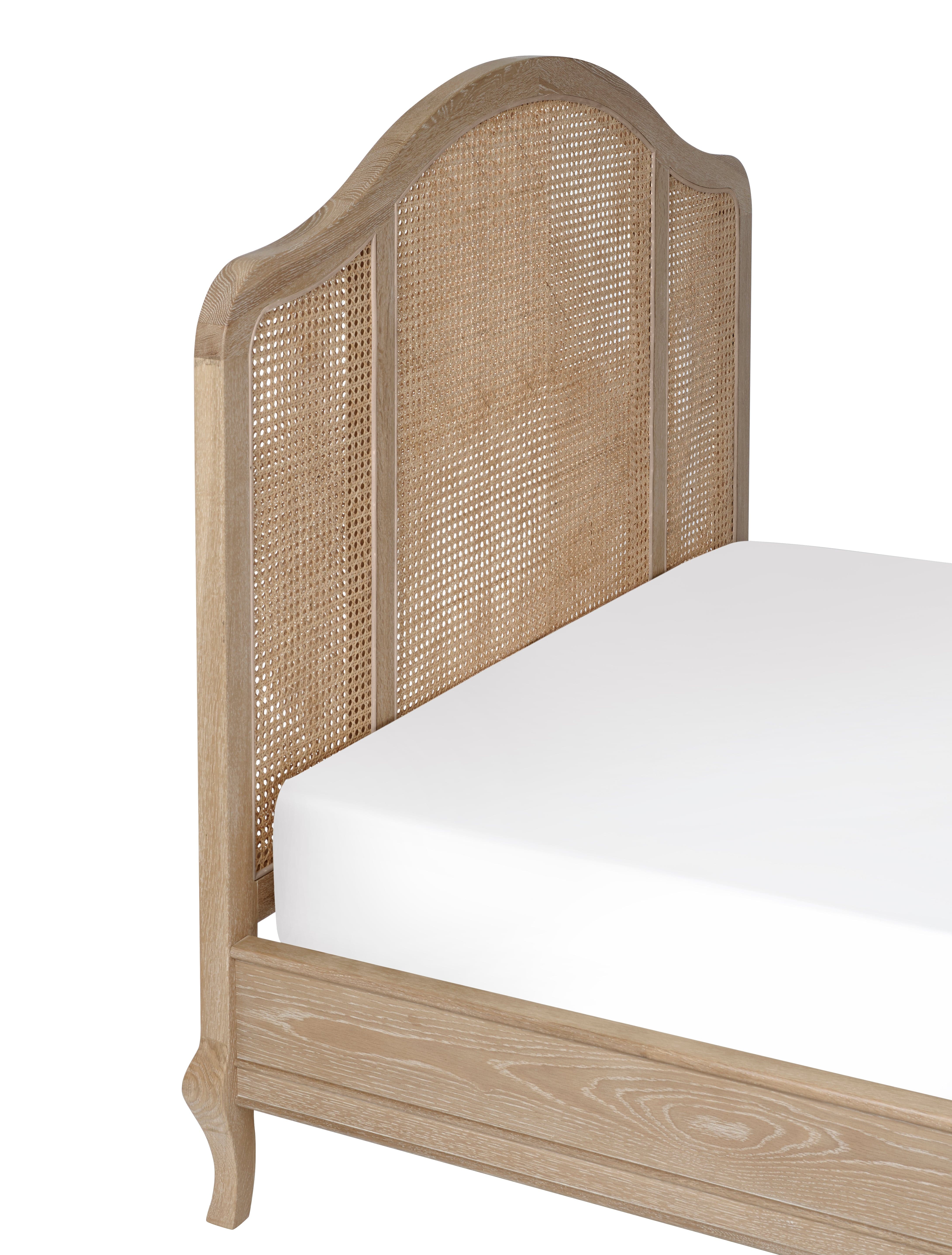 Julian Bowen Wooden Beds Fleur Rattan Bed - Light Oak Bed Kings