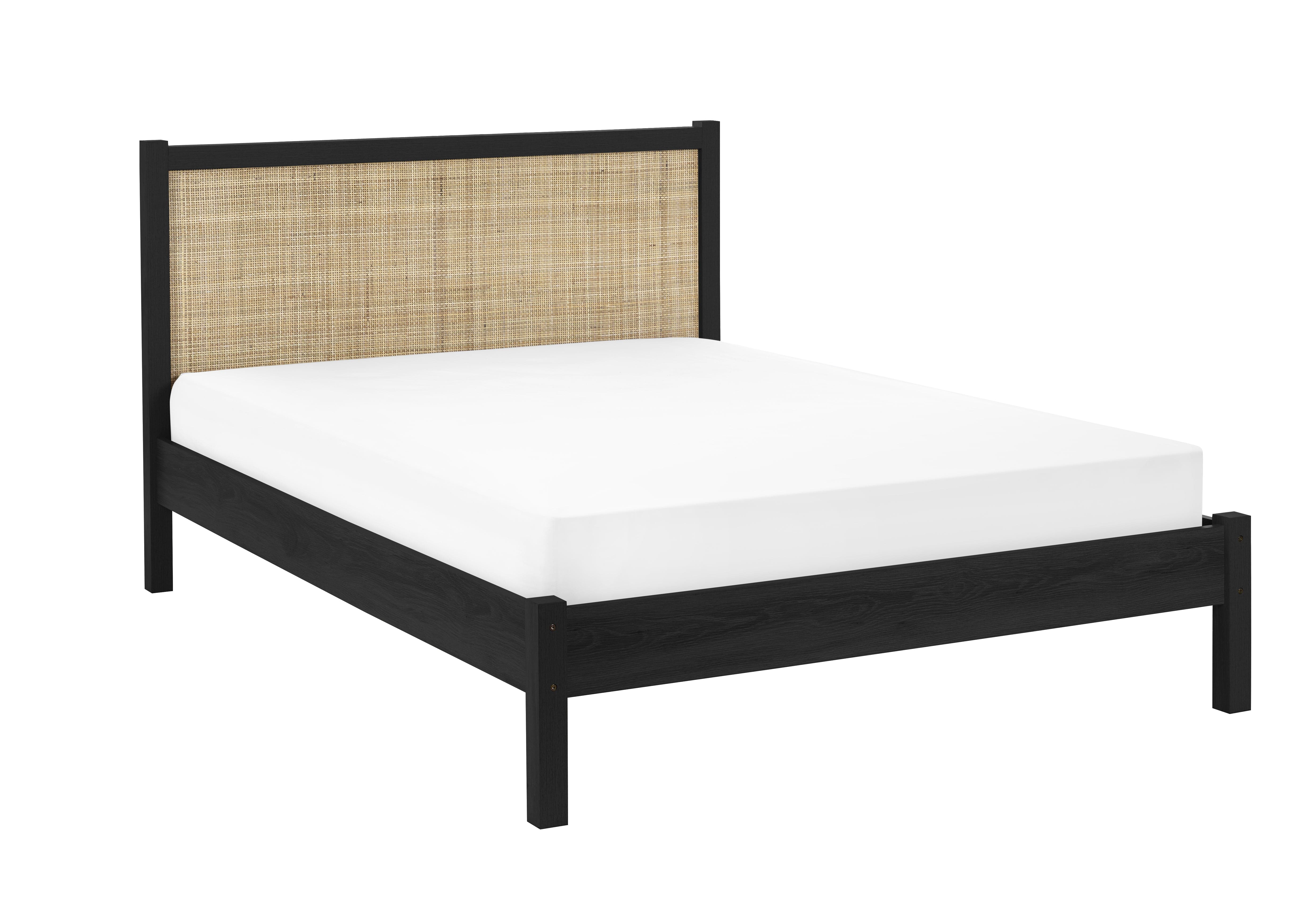 Julian Bowen Wooden Beds Padstow Rattan Bed - Black Bed Kings