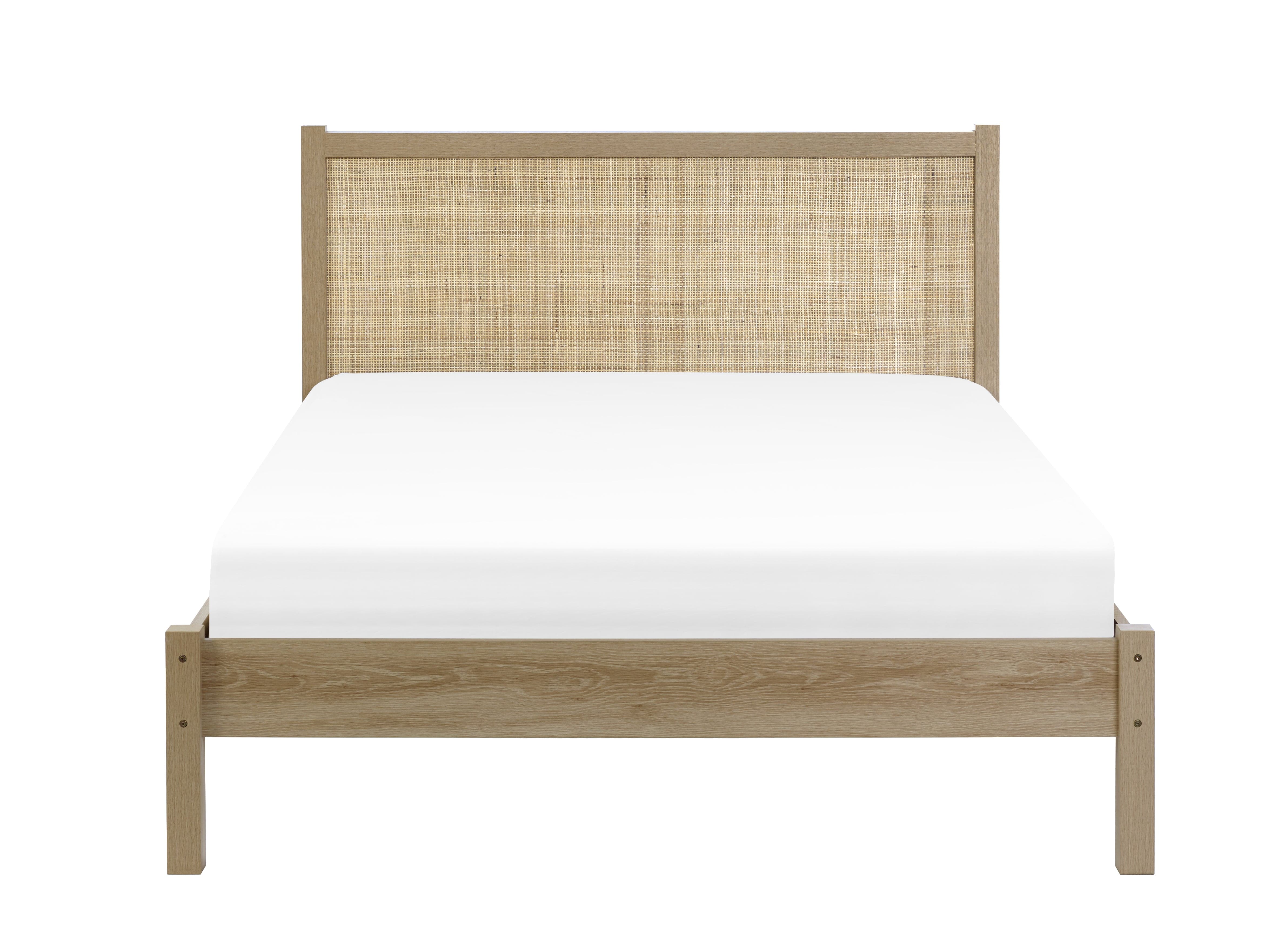 Julian Bowen Wooden Beds Padstow Rattan Bed - Oak Bed Kings