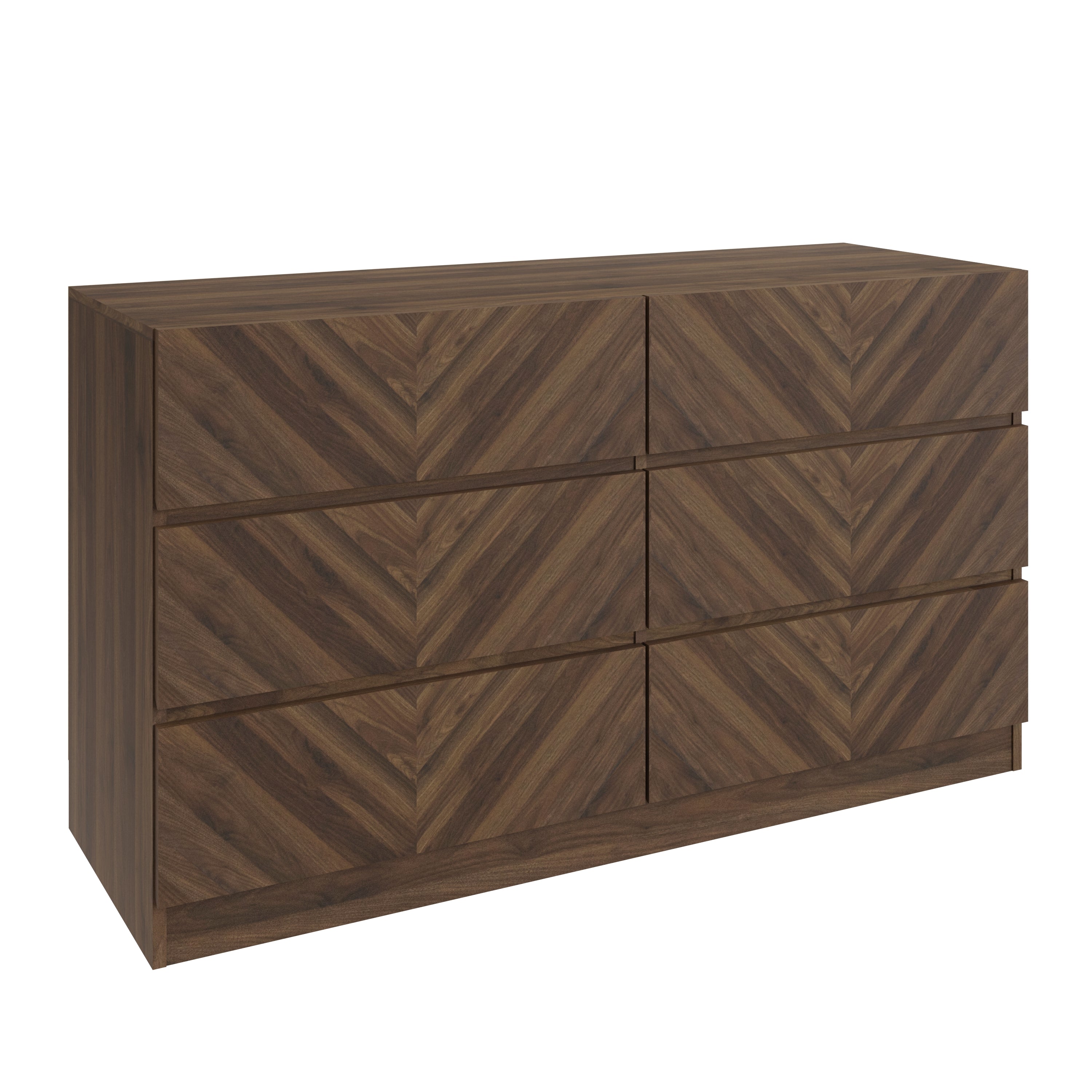 Catania 3+3 Drawer Chest Royal Walnut