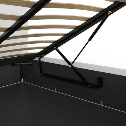 End Lift Ottoman Bed White