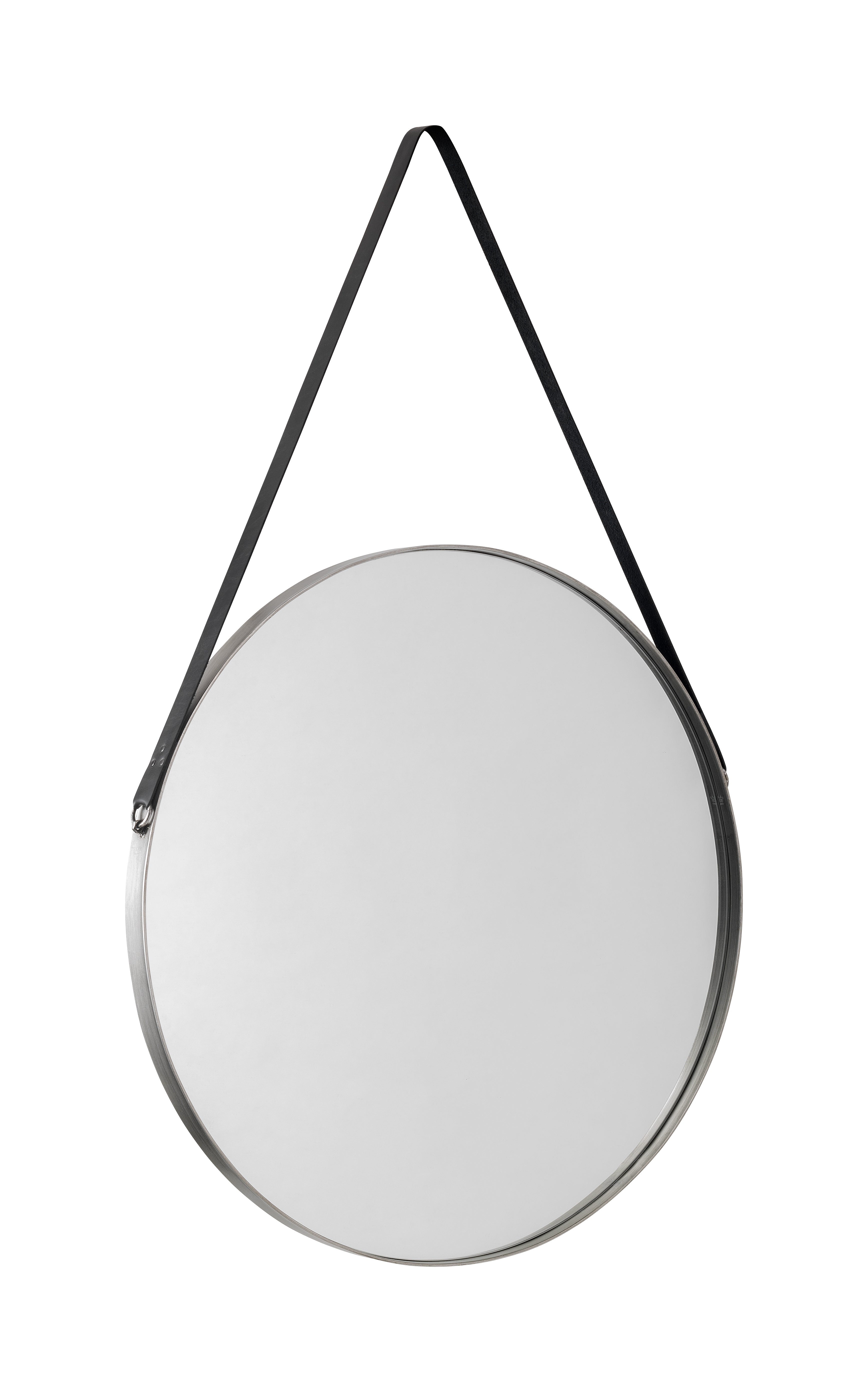 Opera Round Pewter Mirror