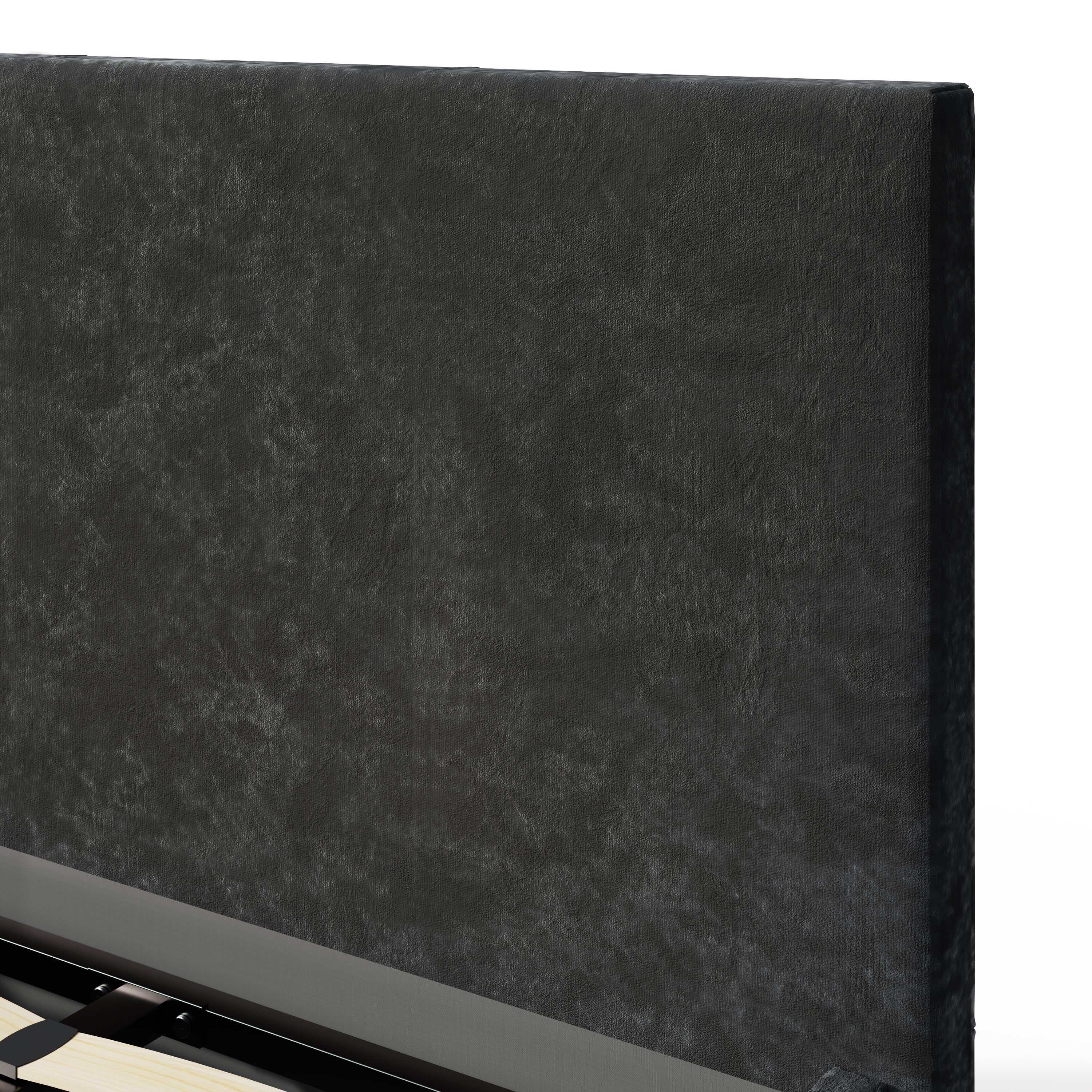 End Lift Ottoman Bed Frame- Black Crushed Velvet