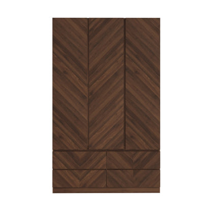 Catania 3 Door 4 Drawer Wardrobe Royal Walnut