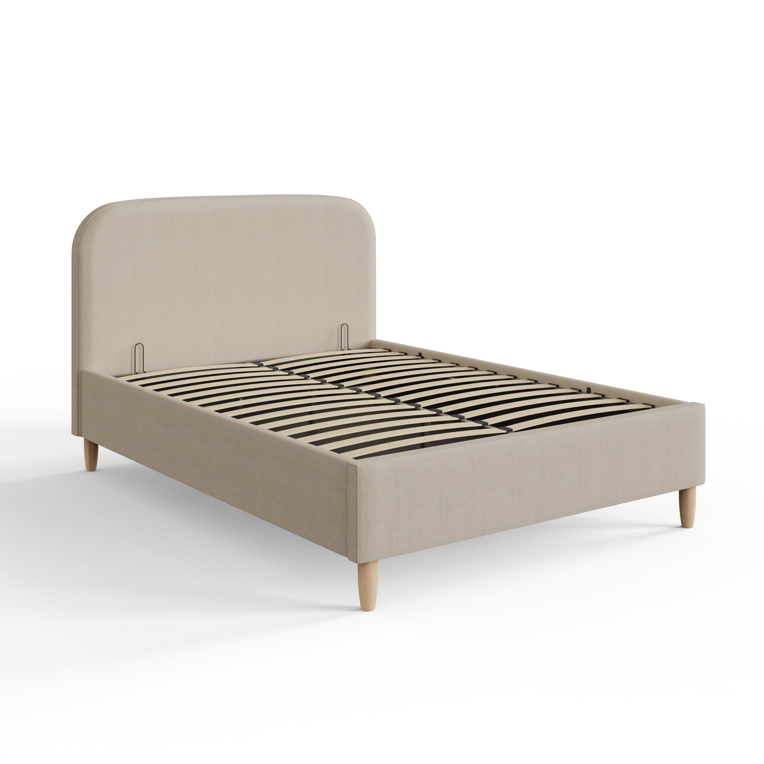 Florence Boucle Ottoman Bed Natural Stone