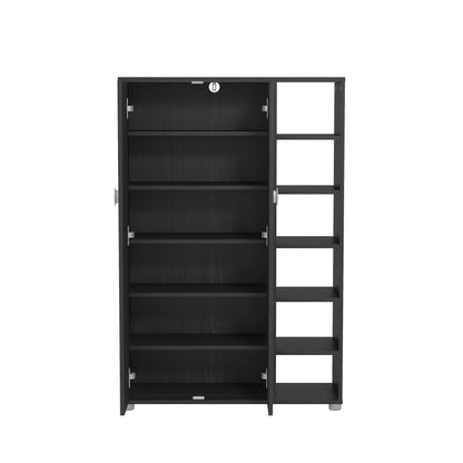 Bideford Tall Shoe Cabinet Rustick Black Oak