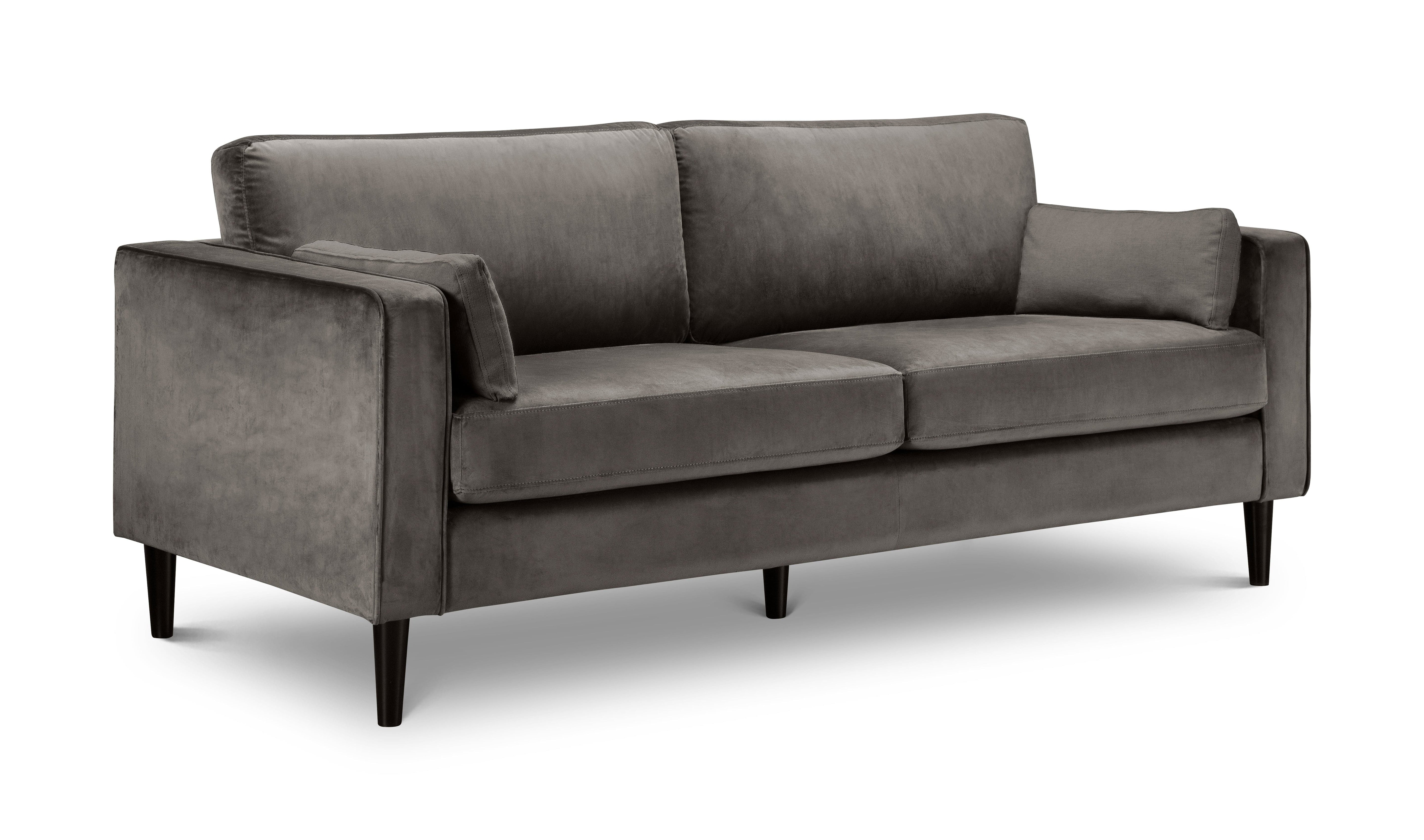 Hayward Velvet Grand 3 Seater Sofa - Grey