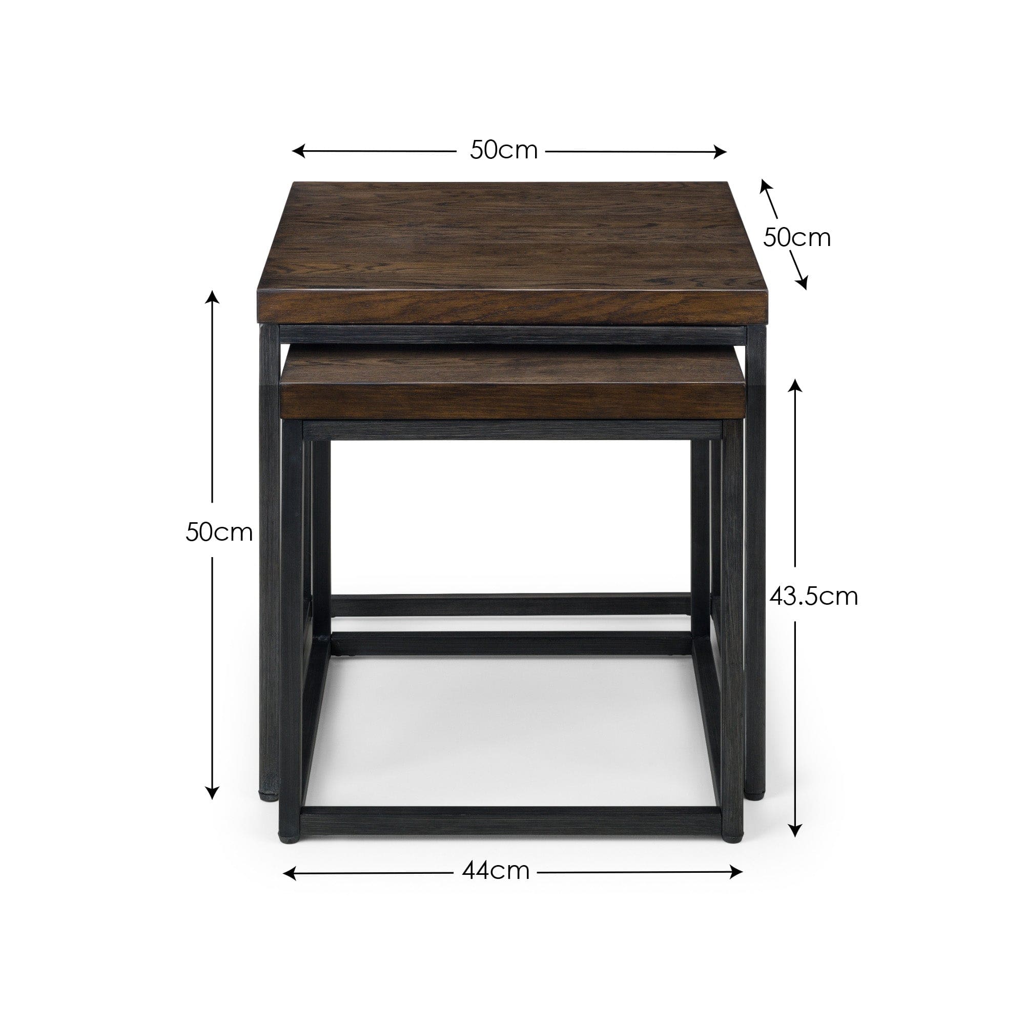 Brooklyn Nesting Lamp Tables - Dark Oak