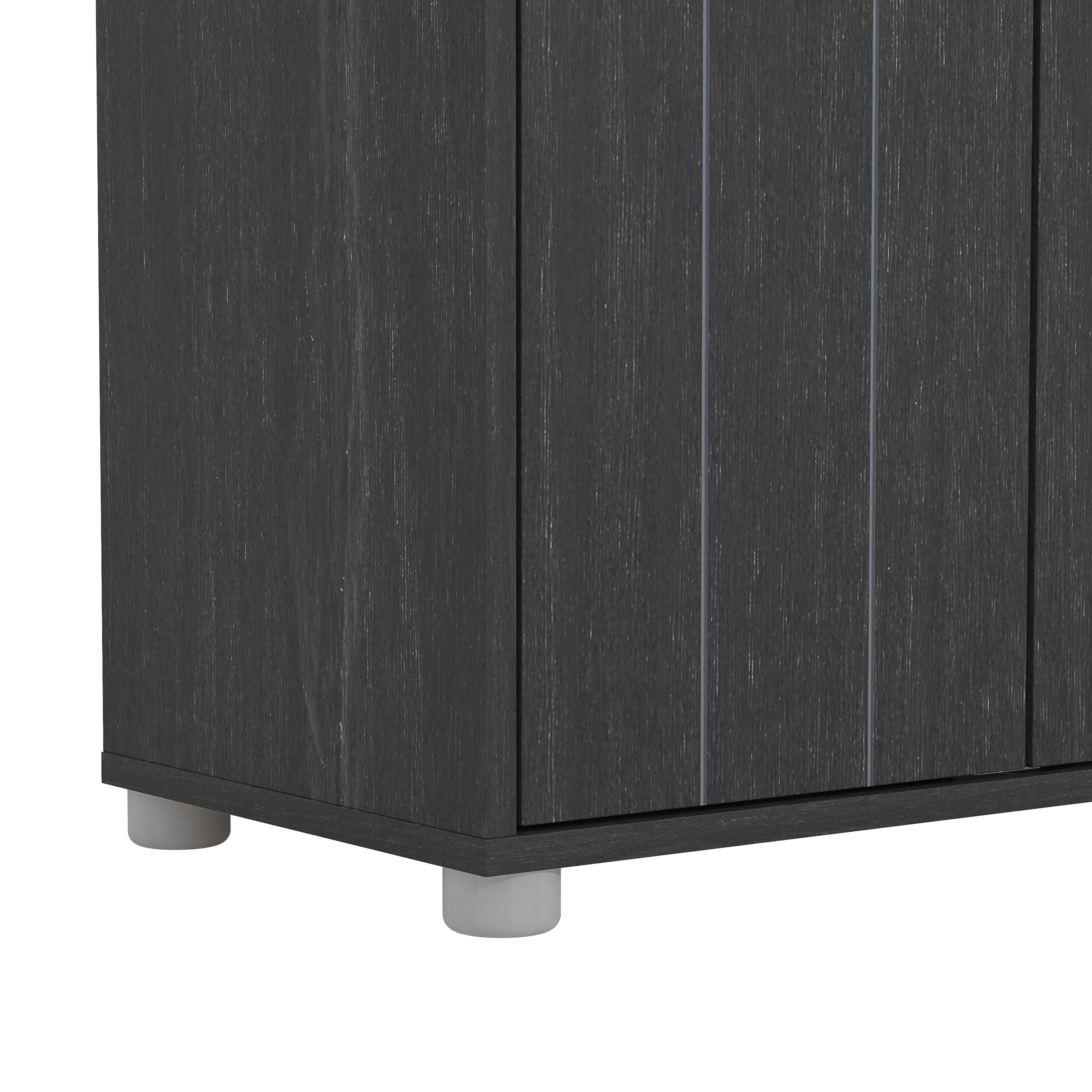 Bideford Tall Shoe Cabinet Rustick Black Oak