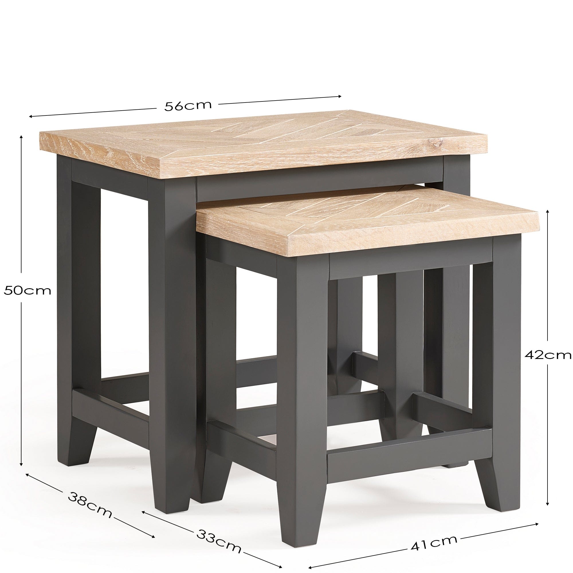 Bordeaux Nest Of Tables Dark Grey