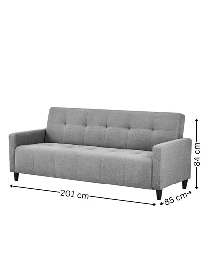 Alfie 3 Seater Grey Linen Storage Sofabed