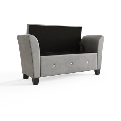 Verona Diamante Window Seat Grey Chenille
