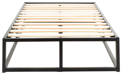 Platform Metal Bed Black
