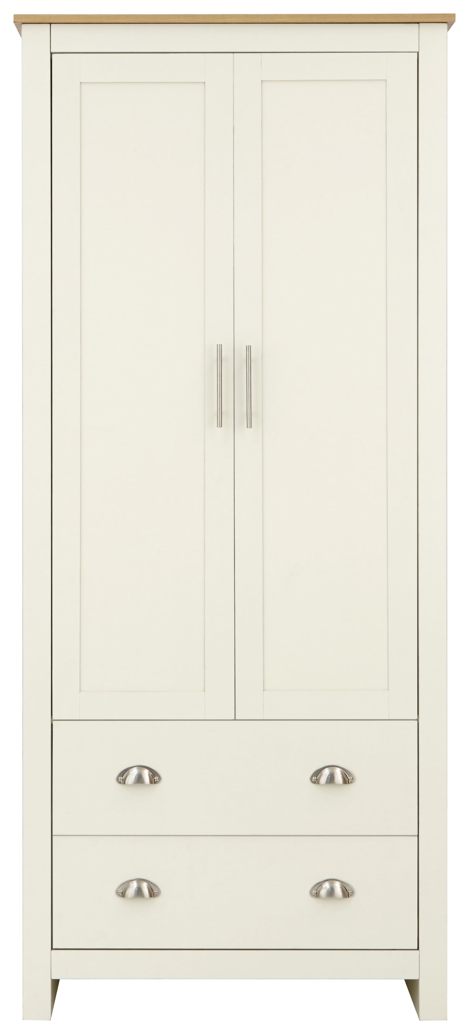 Lancaster 2 Door 2 Drawer Wardrobe Cream
