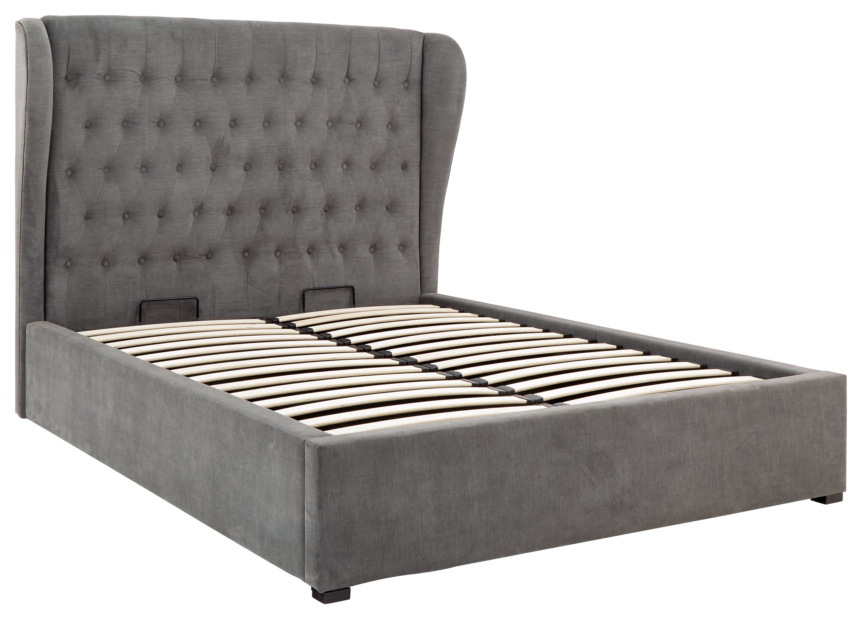 Dakota Ottoman Bed With Solid Base Grace Pewter