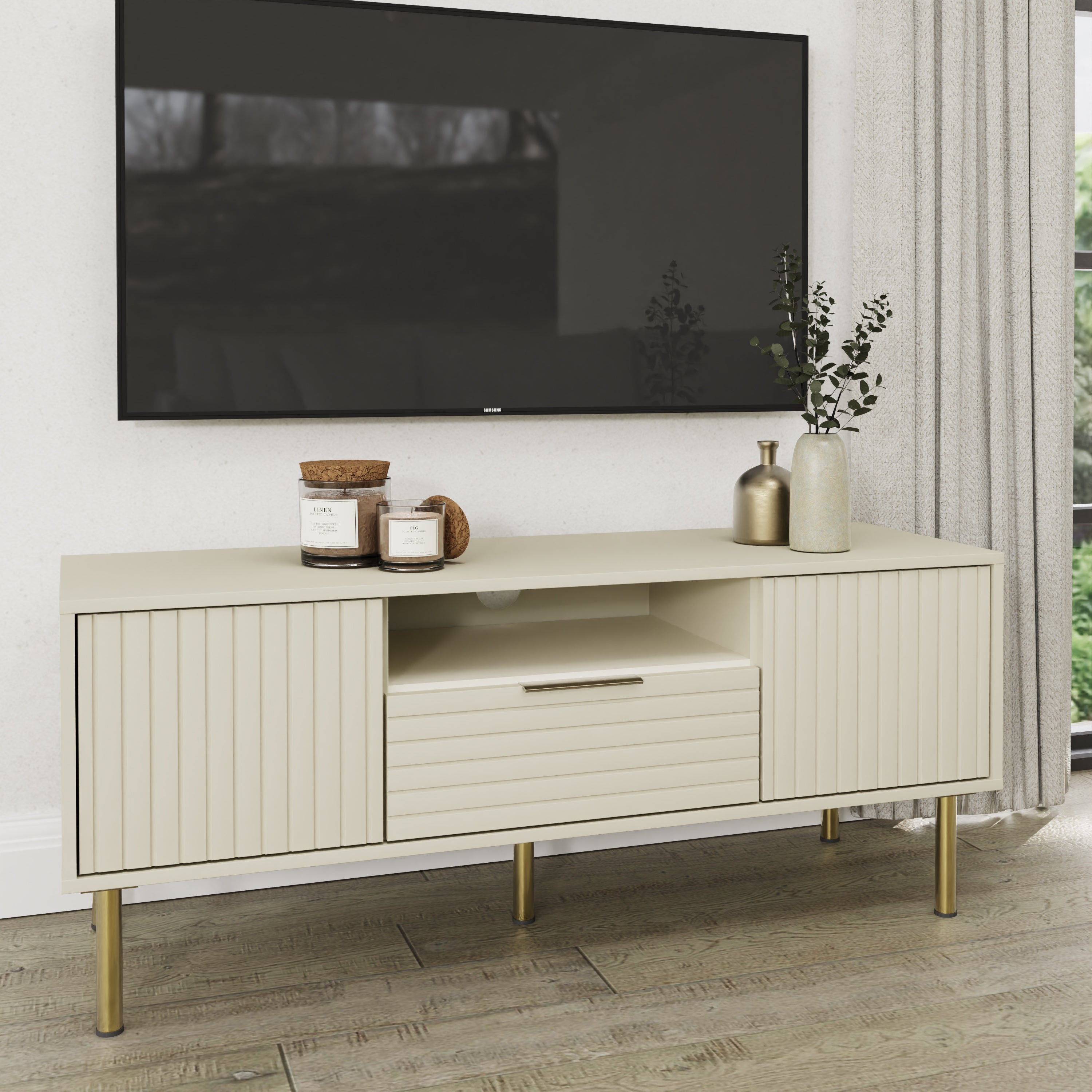 Nervata TV Unit Ivory