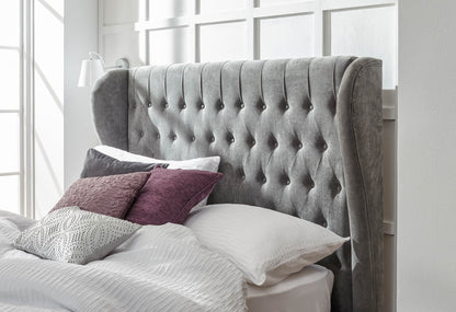 Dakota Ottoman Bed With Solid Base Grace Pewter