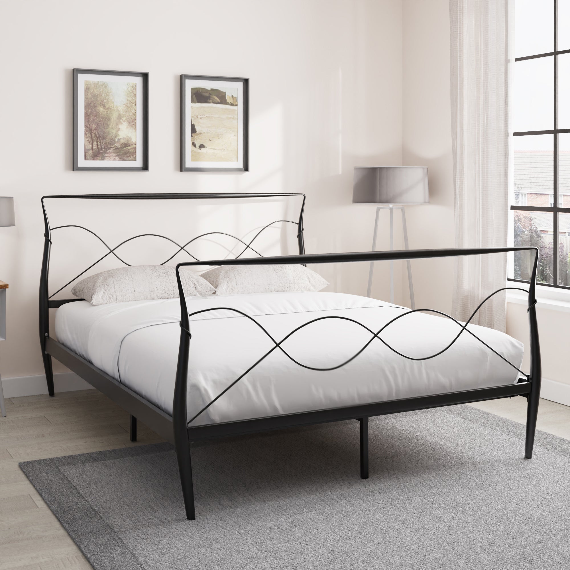 Rimini Metal Bed Frame - Black