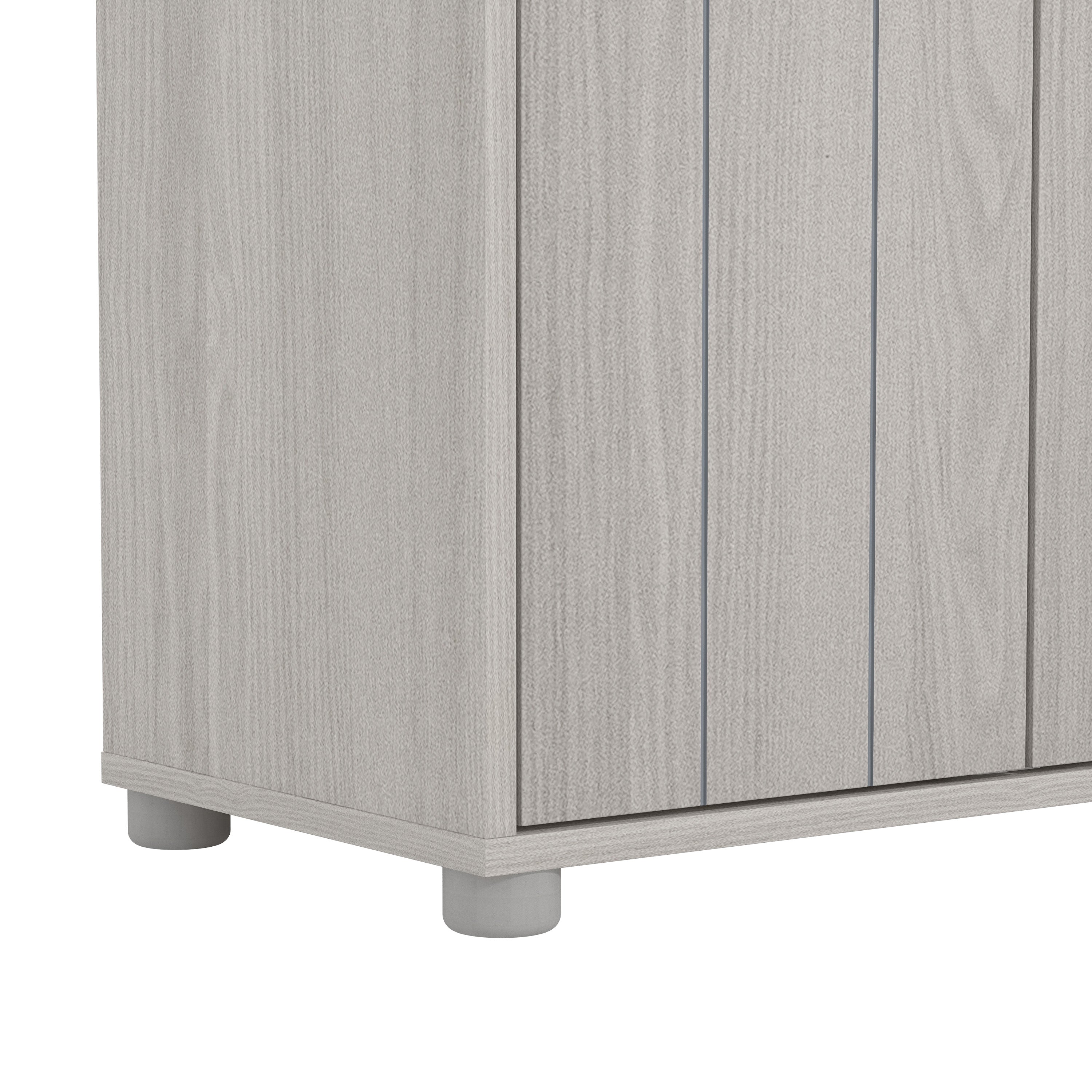 Bideford Tall Shoe Cabinet Warm Grey Oak