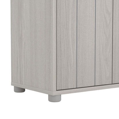 Bideford Tall Shoe Cabinet Warm Grey Oak