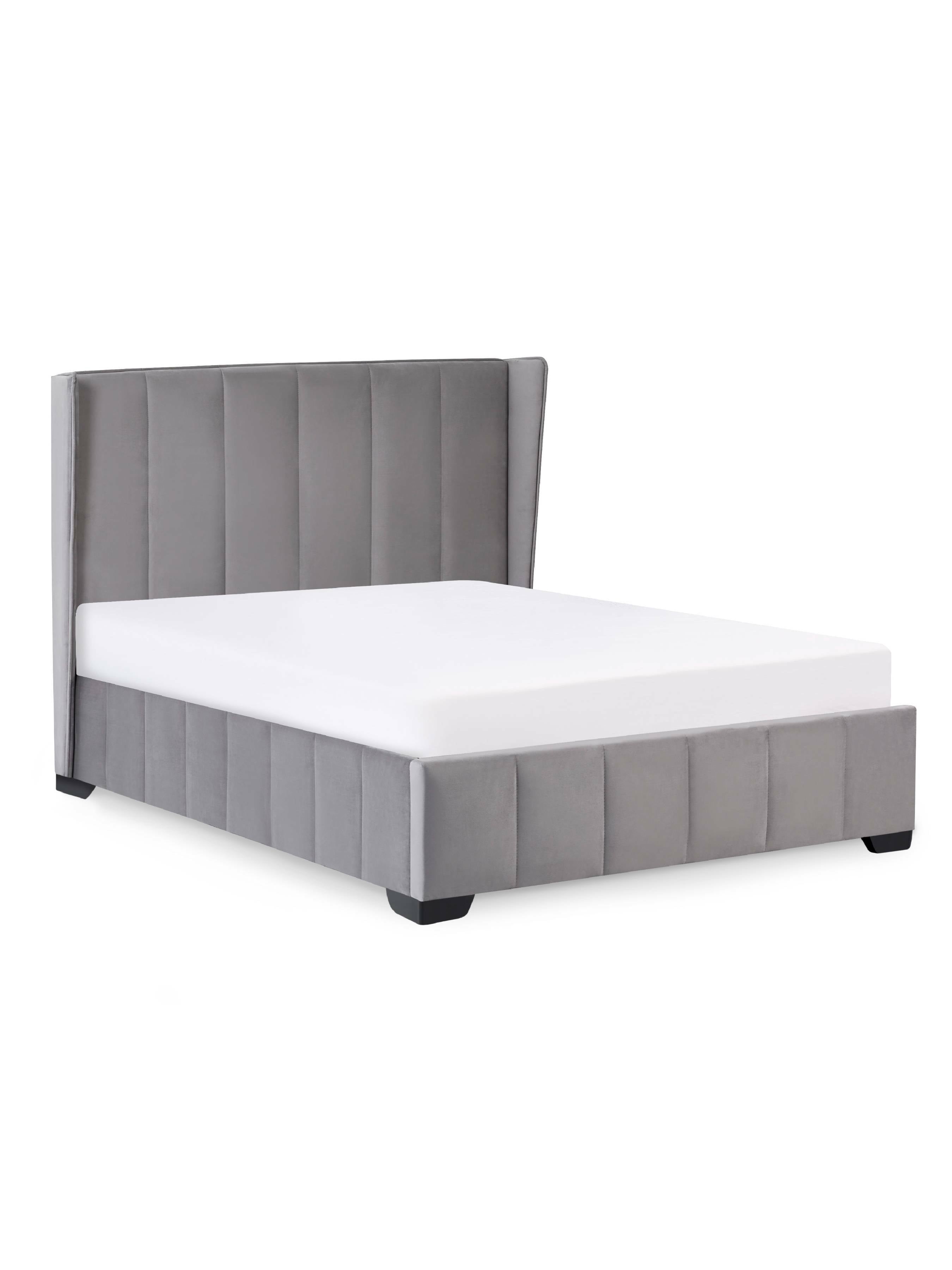 Katie Bed Frame - Grey Velvet
