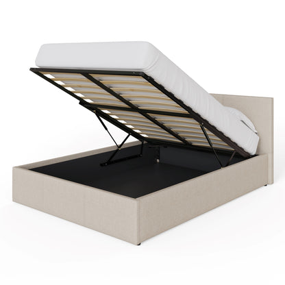 End Lift Ottoman Bed Frame - Natural