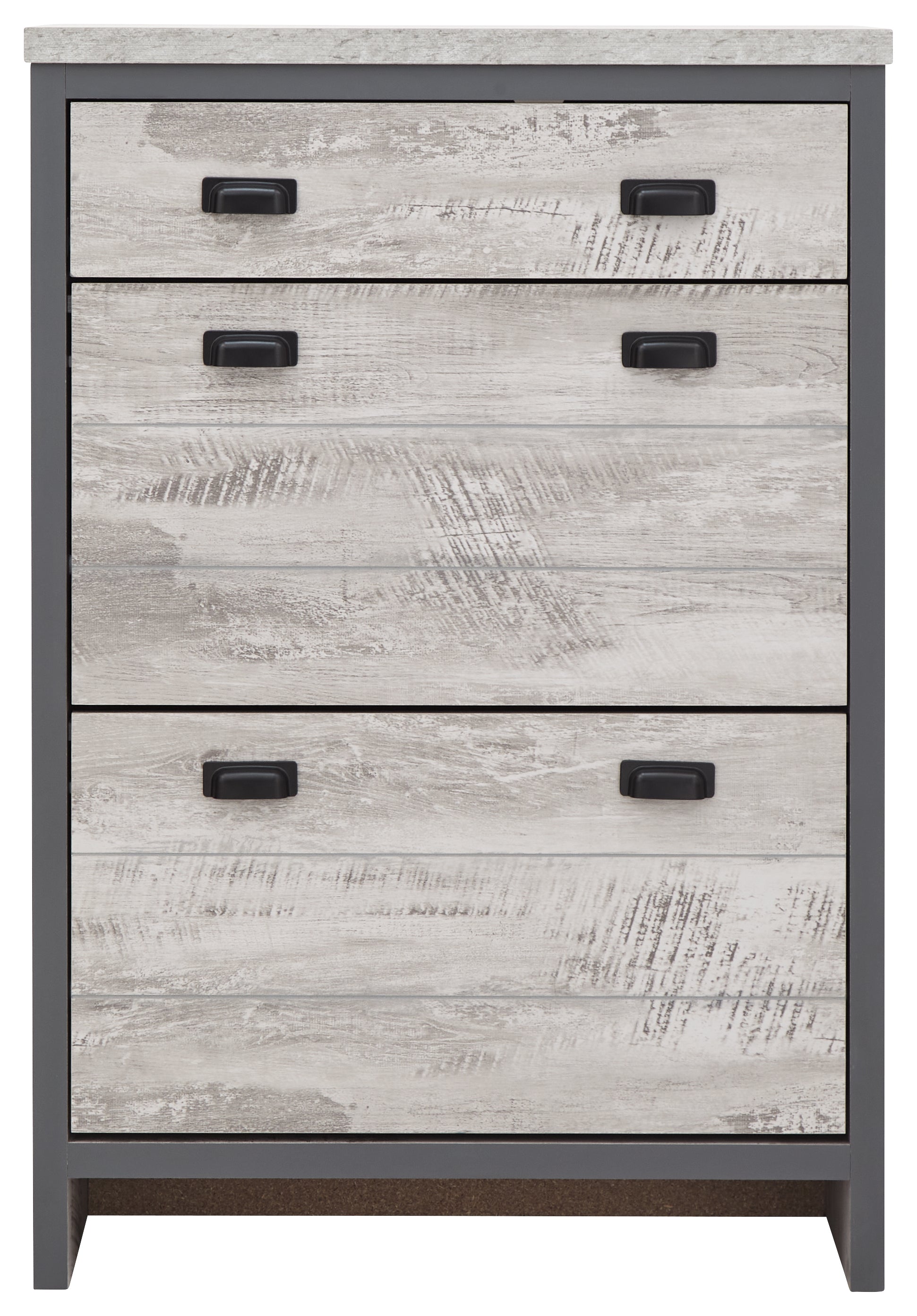 Boston 2 Tier 1 Drawer Shoe Cabinet Grey