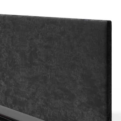 End Lift Ottoman Bed Frame- Black Crushed Velvet