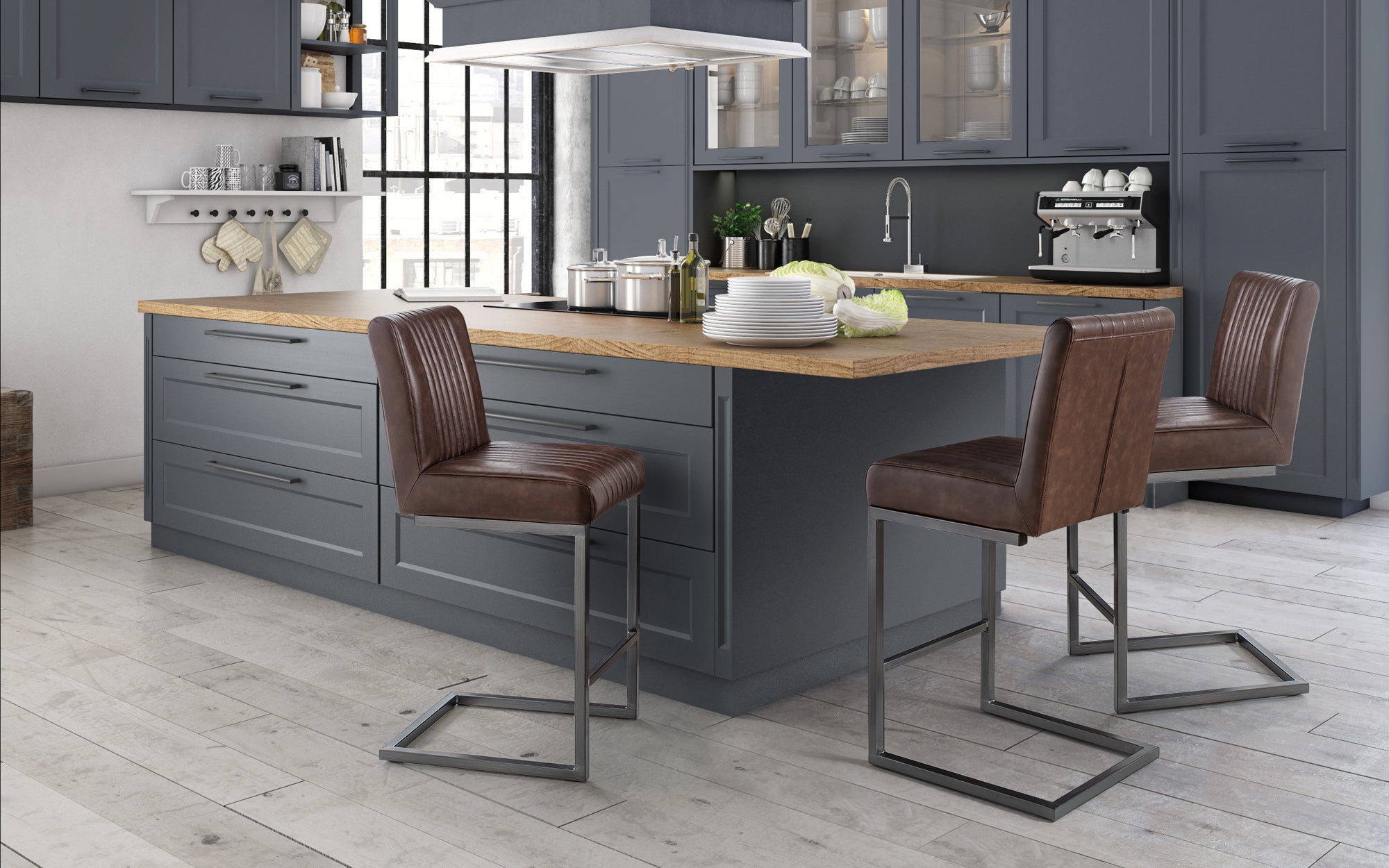 Brooklyn Barstools - Brown (Set Of 2)