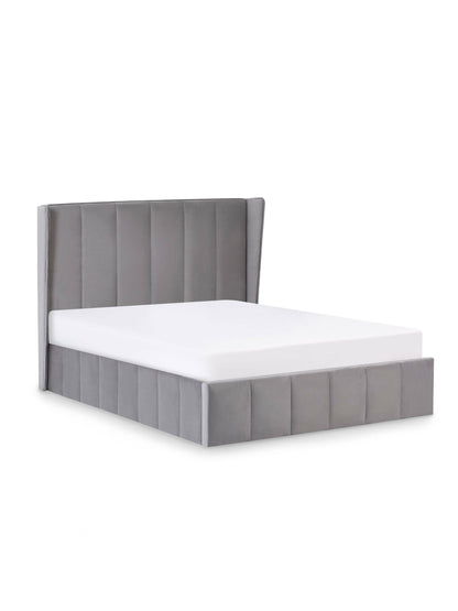 Katie Ottoman Storage Bed Frame - Grey Velvet