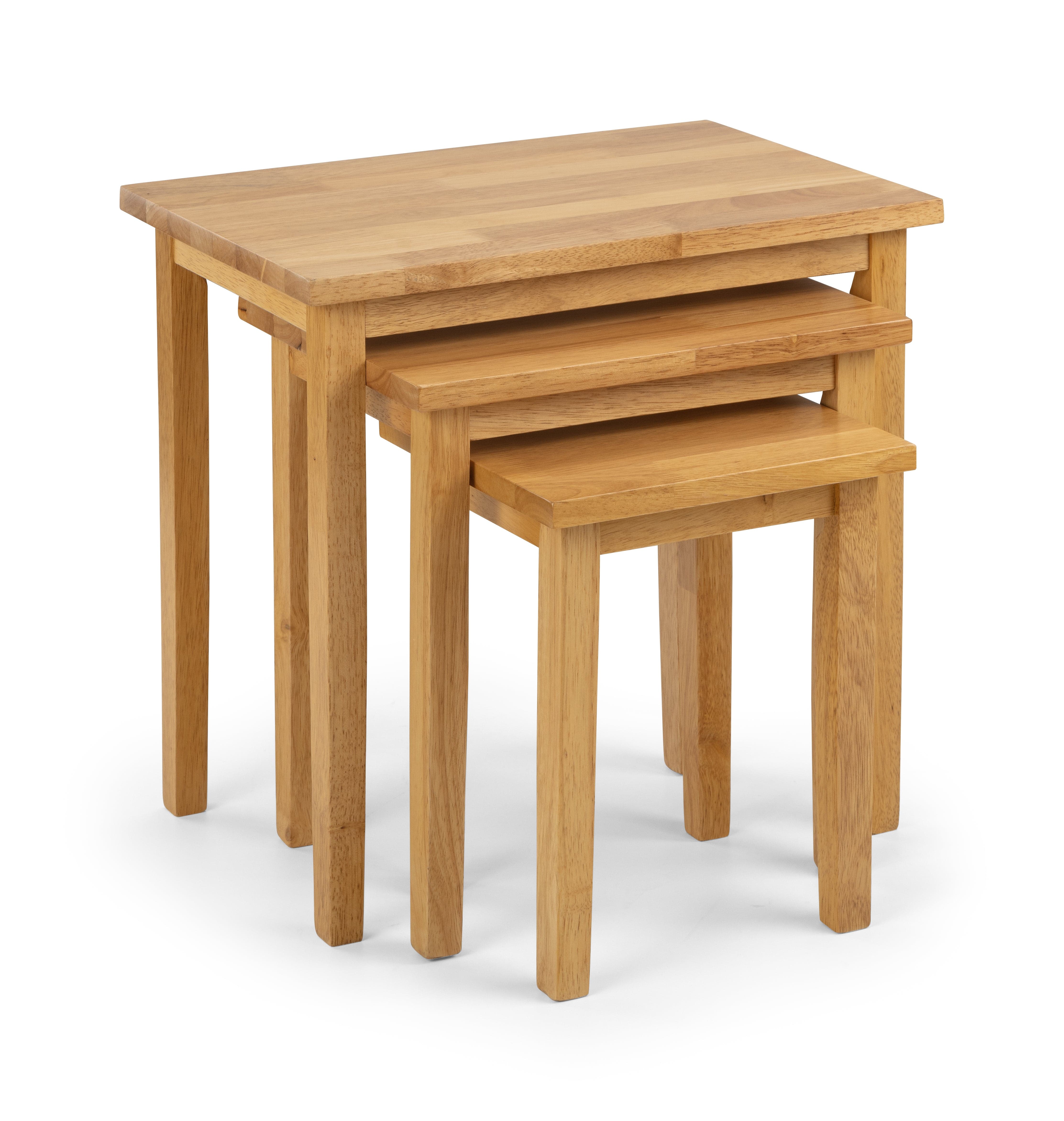 Cleo Nest Of Tables - Natural Oak Finish