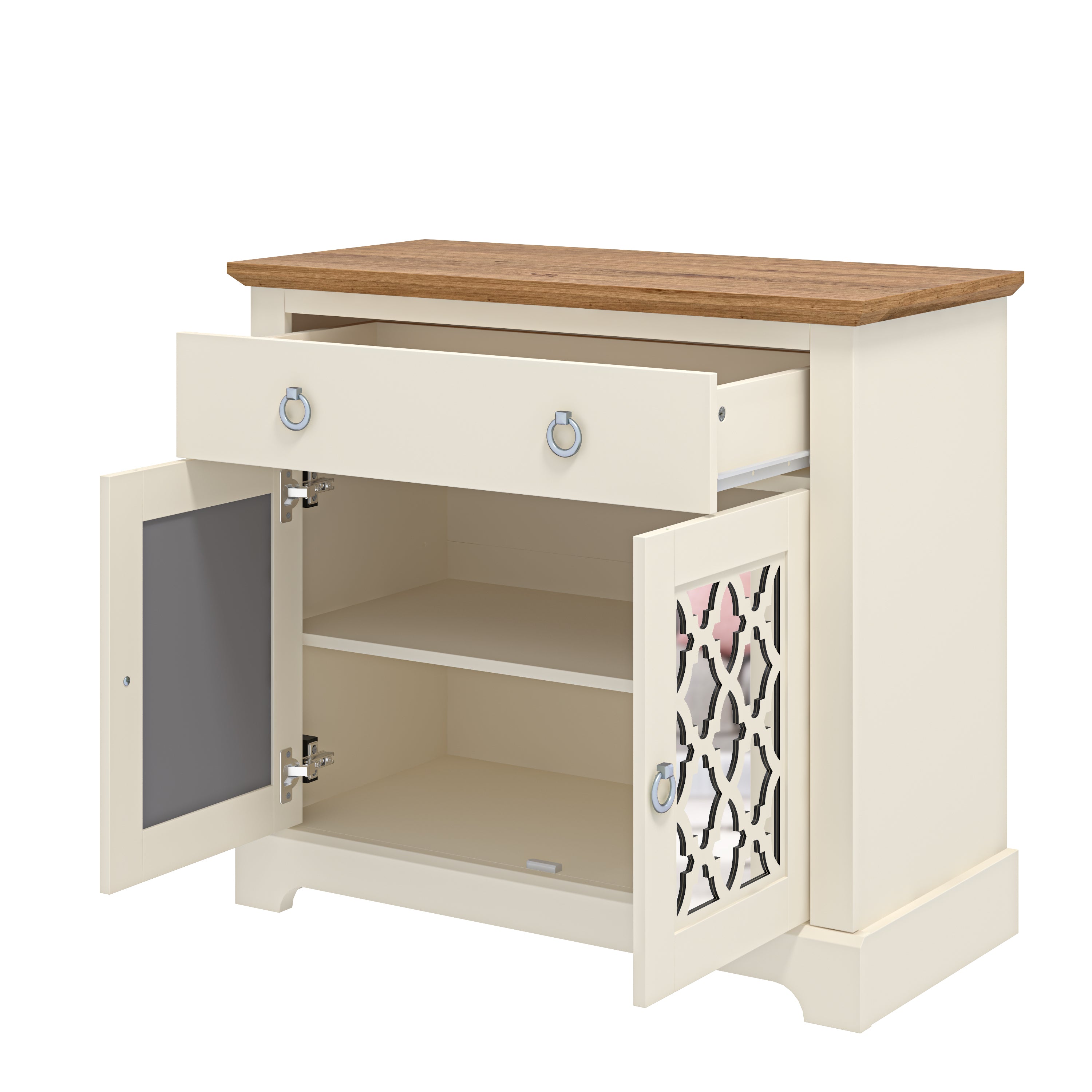 Honiton 2 Door 1 Drawer Sideboard Ivory