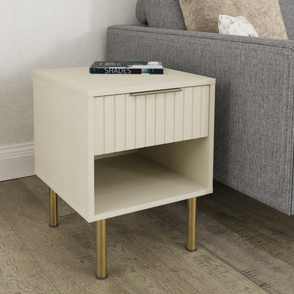 Nervata Lamp Table Ivory