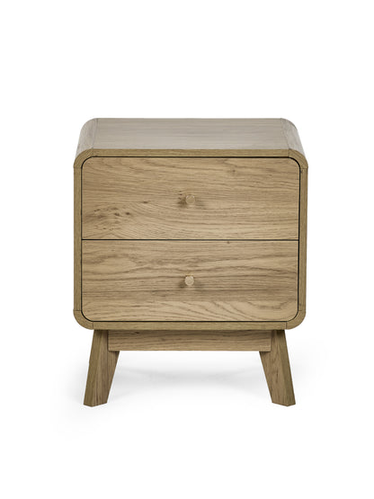 Ingrid 2 Drawer Bedside Oak