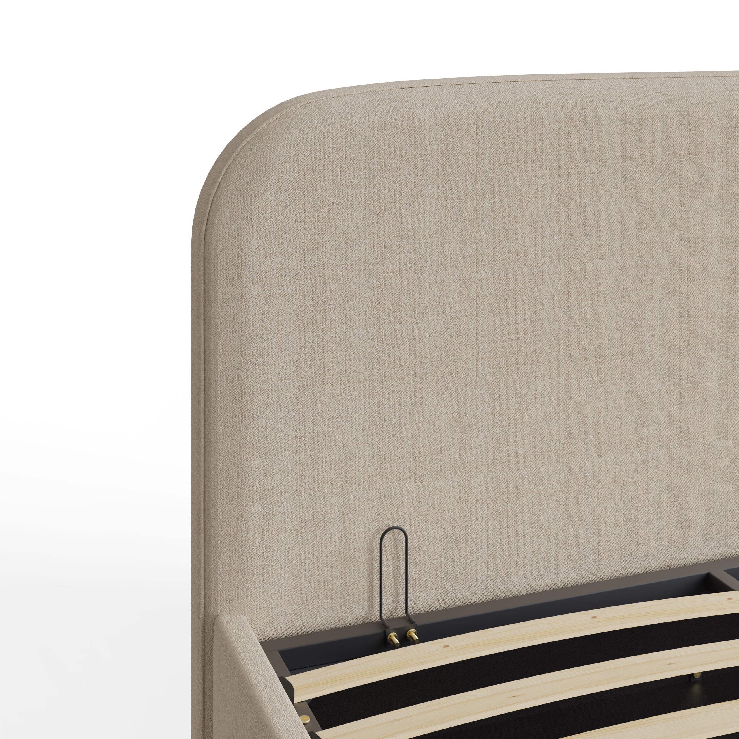 Florence Boucle Ottoman Bed Natural Stone