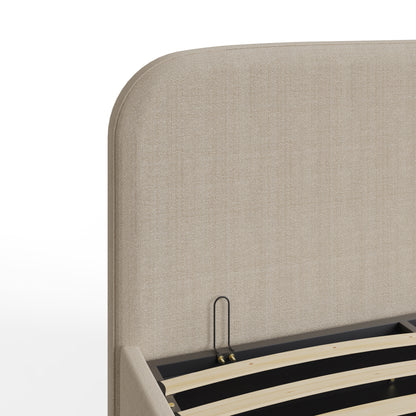 Florence Boucle Ottoman Bed Natural Stone