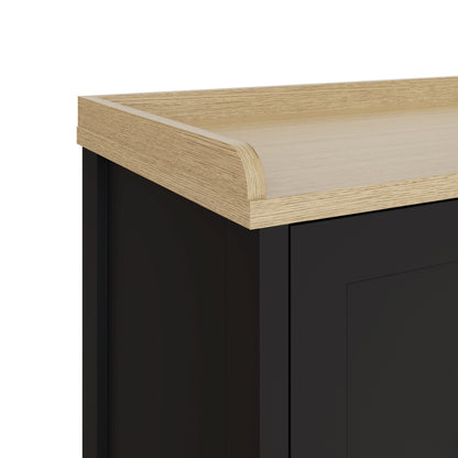 Lancaster 2 Door Shoe Bench Black