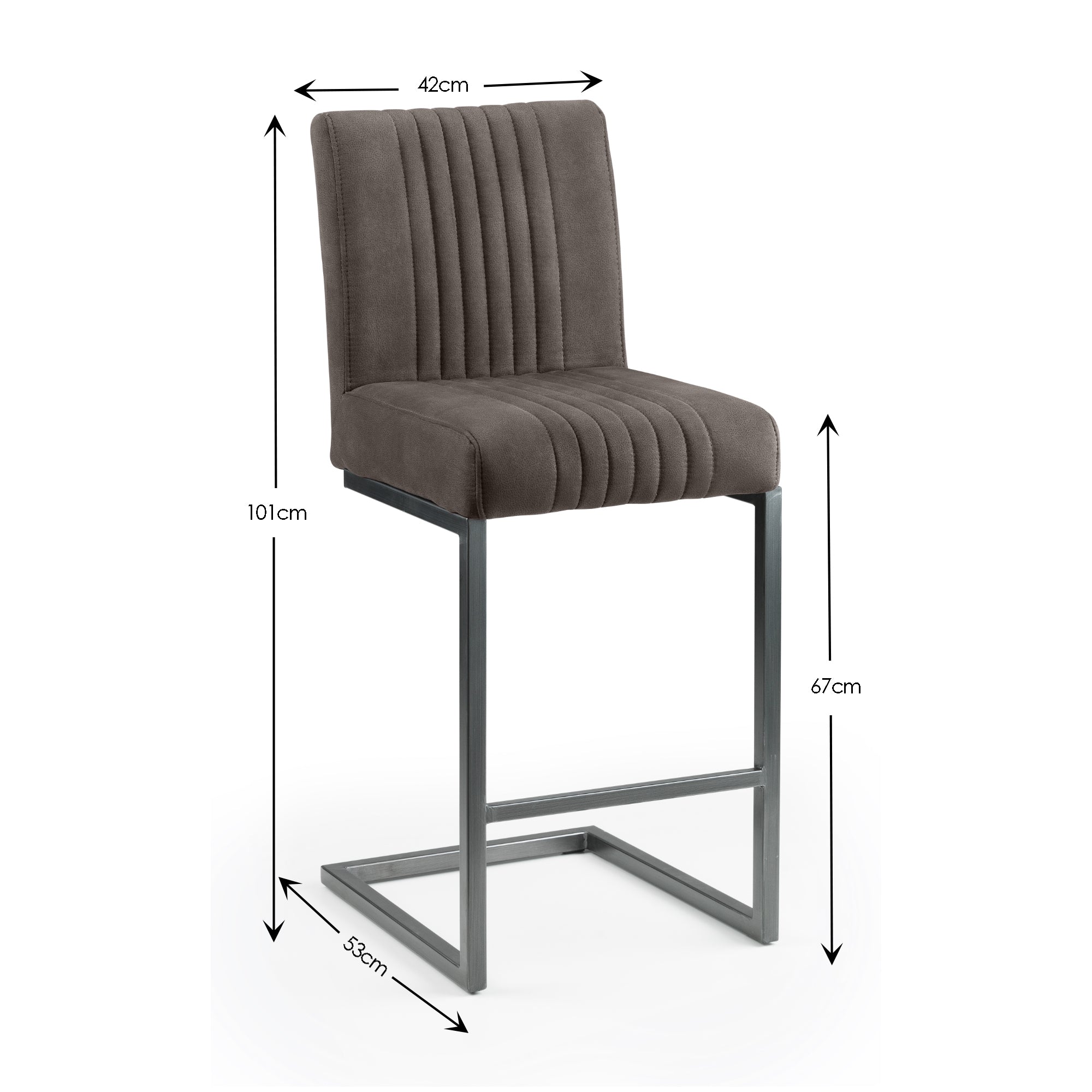 Brooklyn Barstools - Charcoal Grey (Set Of 2)
