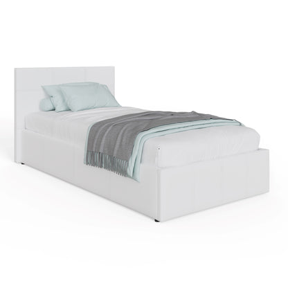 End Lift Ottoman Bed White