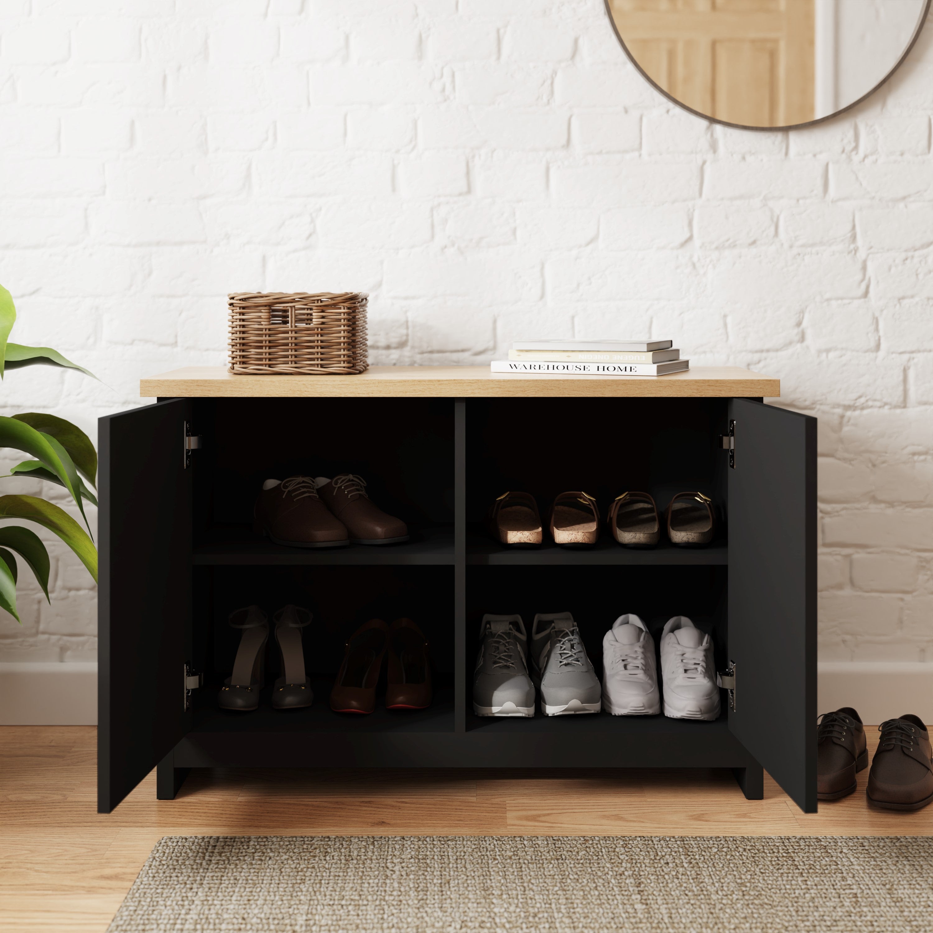 Lancaster Shoe Storage Black