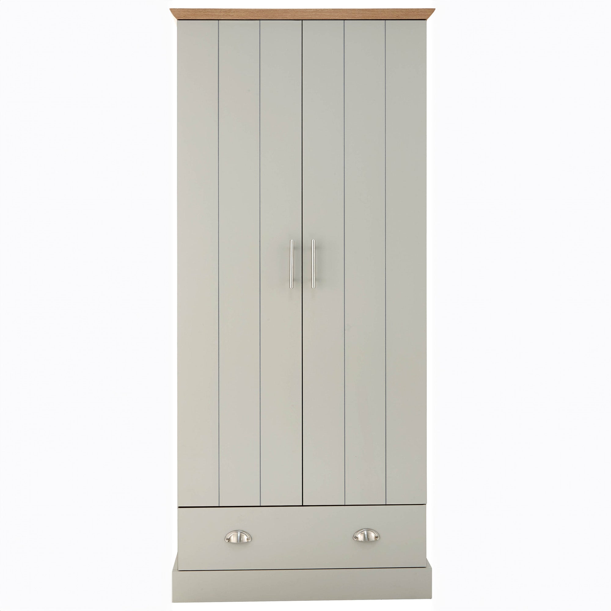 Kendal 2 Door 1 Drawer Wardrobe Grey