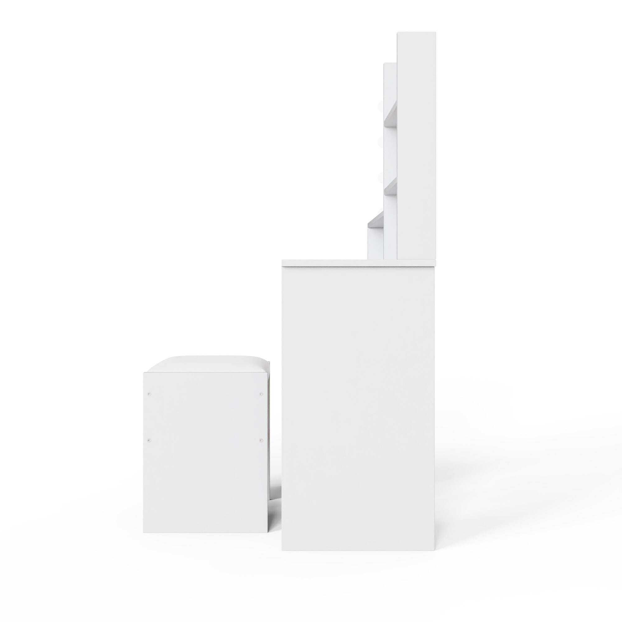 Eva Dressing Table With Stool White