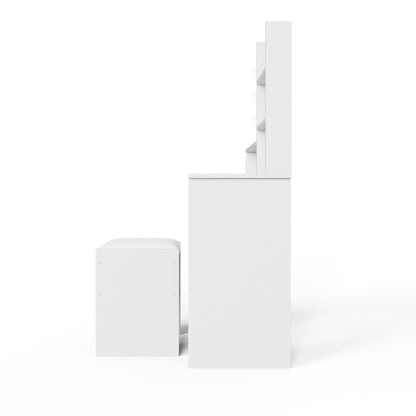 Eva Dressing Table With Stool White