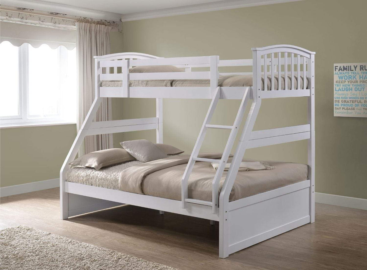 Archie Triple Bunk Bed Includes 2 x Drawers - White From Artisan Bed ...