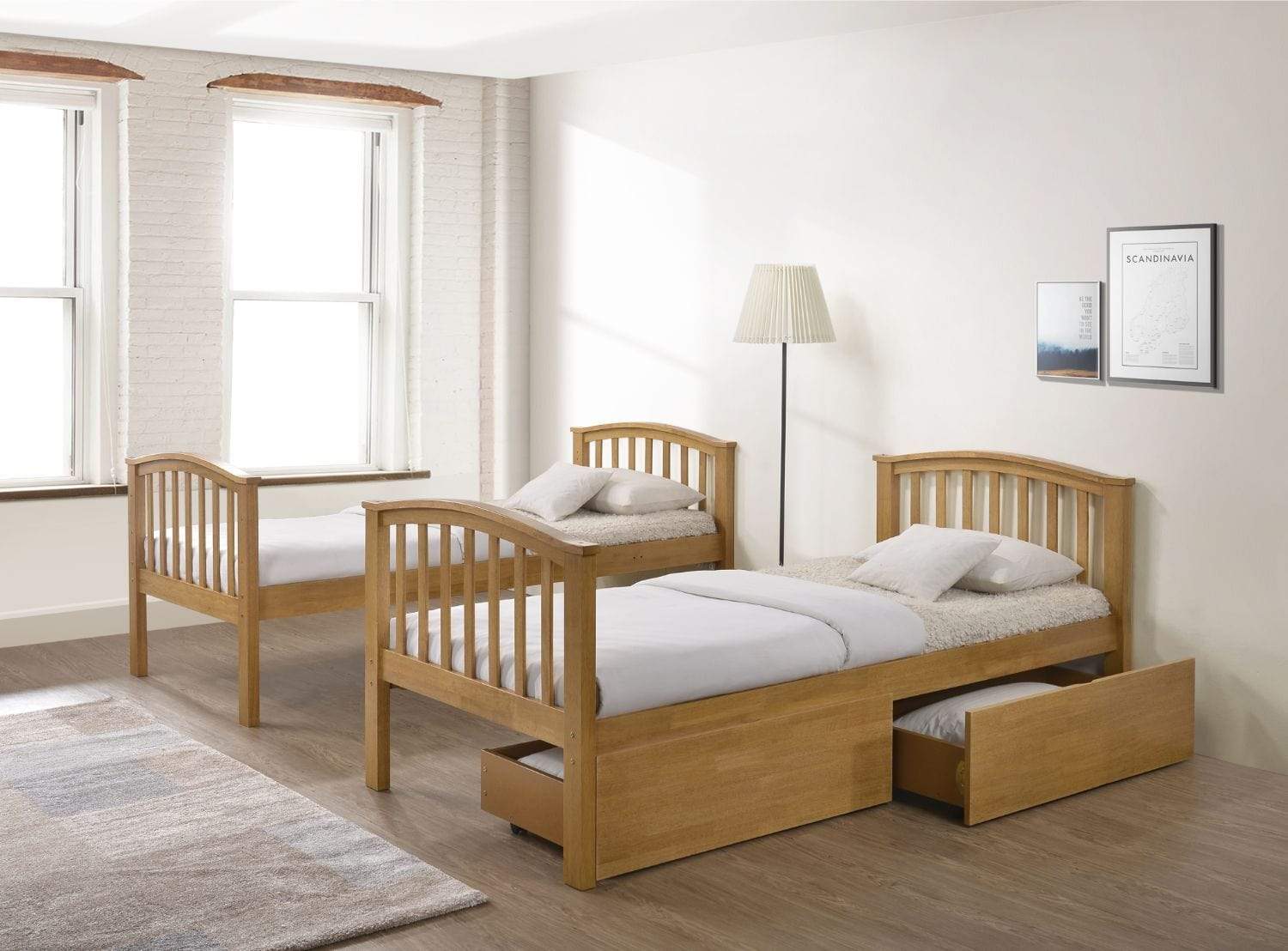 Artisan Bed Company Bunk Bed George 2 In 1 Oak Bunk Bed