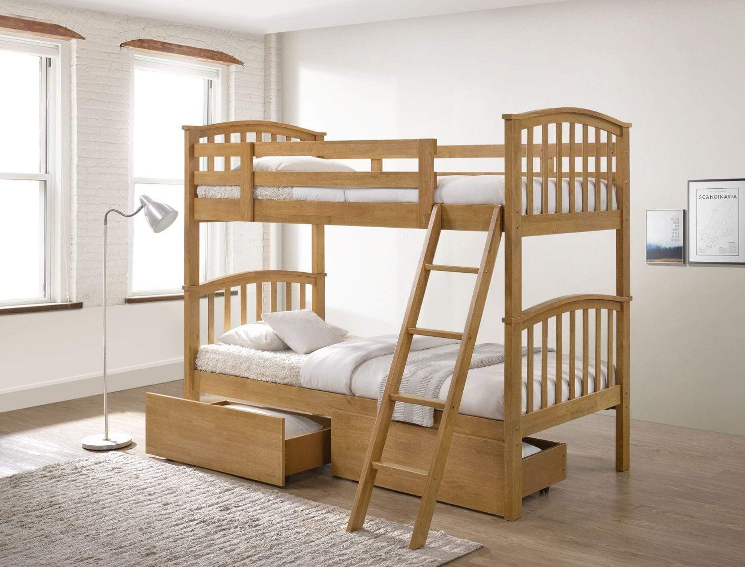 Artisan Bed Company Bunk Bed George 2 In 1 Oak Bunk Bed