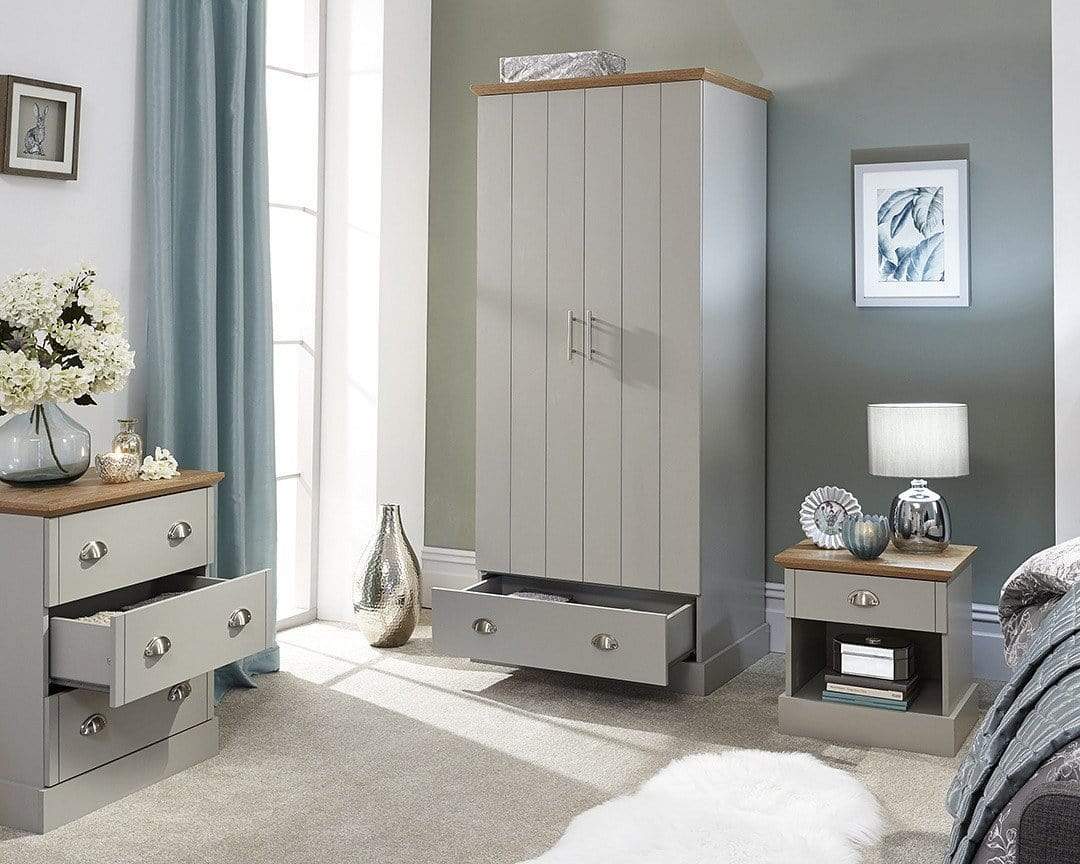 GFW Bedroom Set Kendal 3 Piece Bedroom Set - Grey Bed Kings