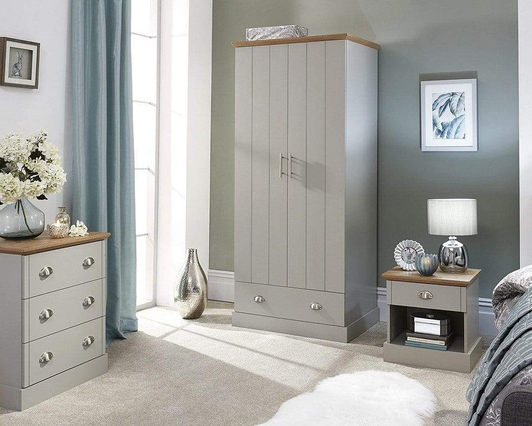 GFW Bedroom Set Kendal 3 Piece Bedroom Set - Grey Bed Kings